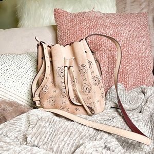 COACH Suede Leather Pink Bucket Bag